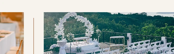 Outdoor ceremony setup